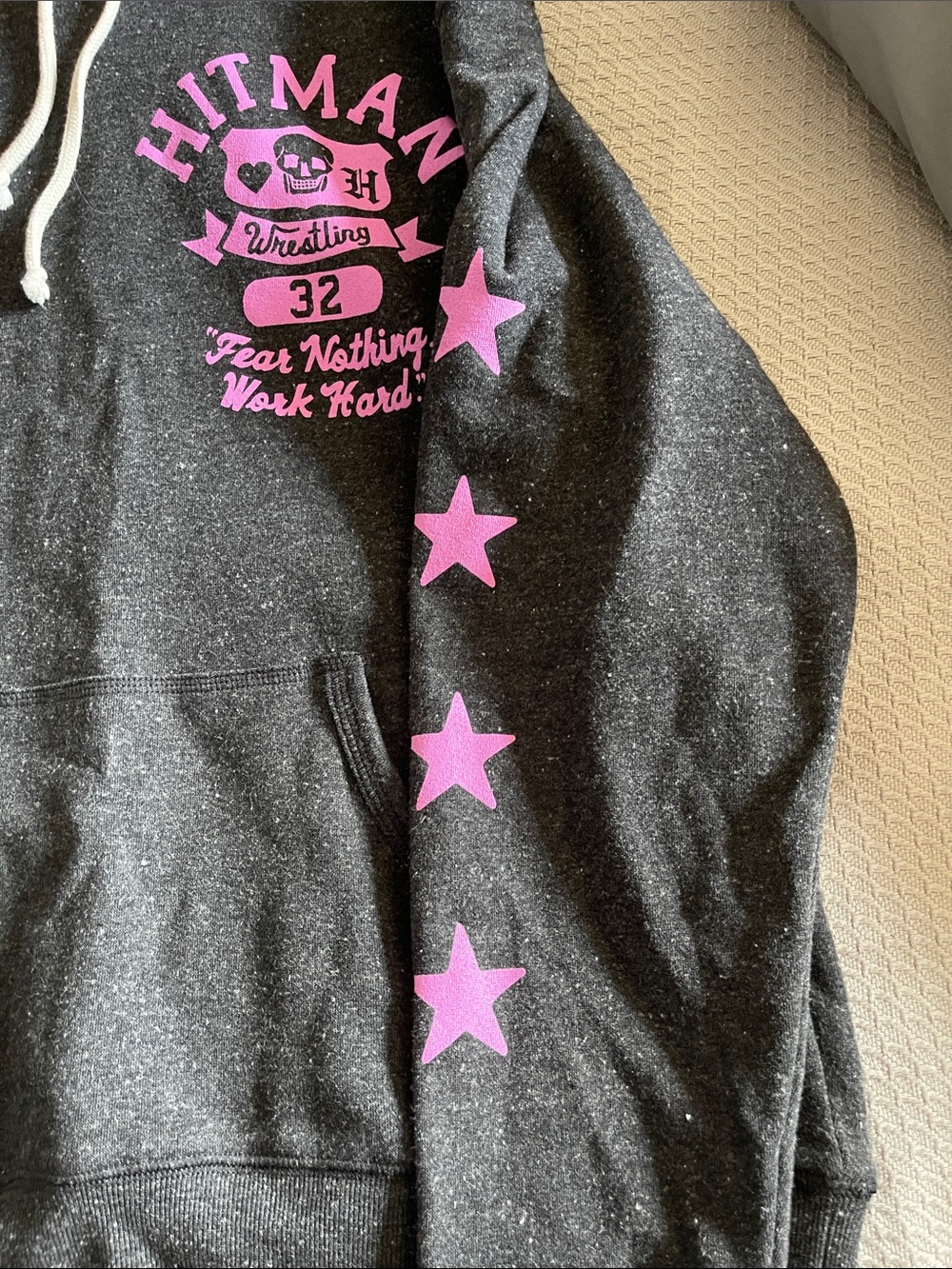 Roots of Fight
Hitman Black Hoodie with Pink Stars
Bret Hart - Picture 4 of 8